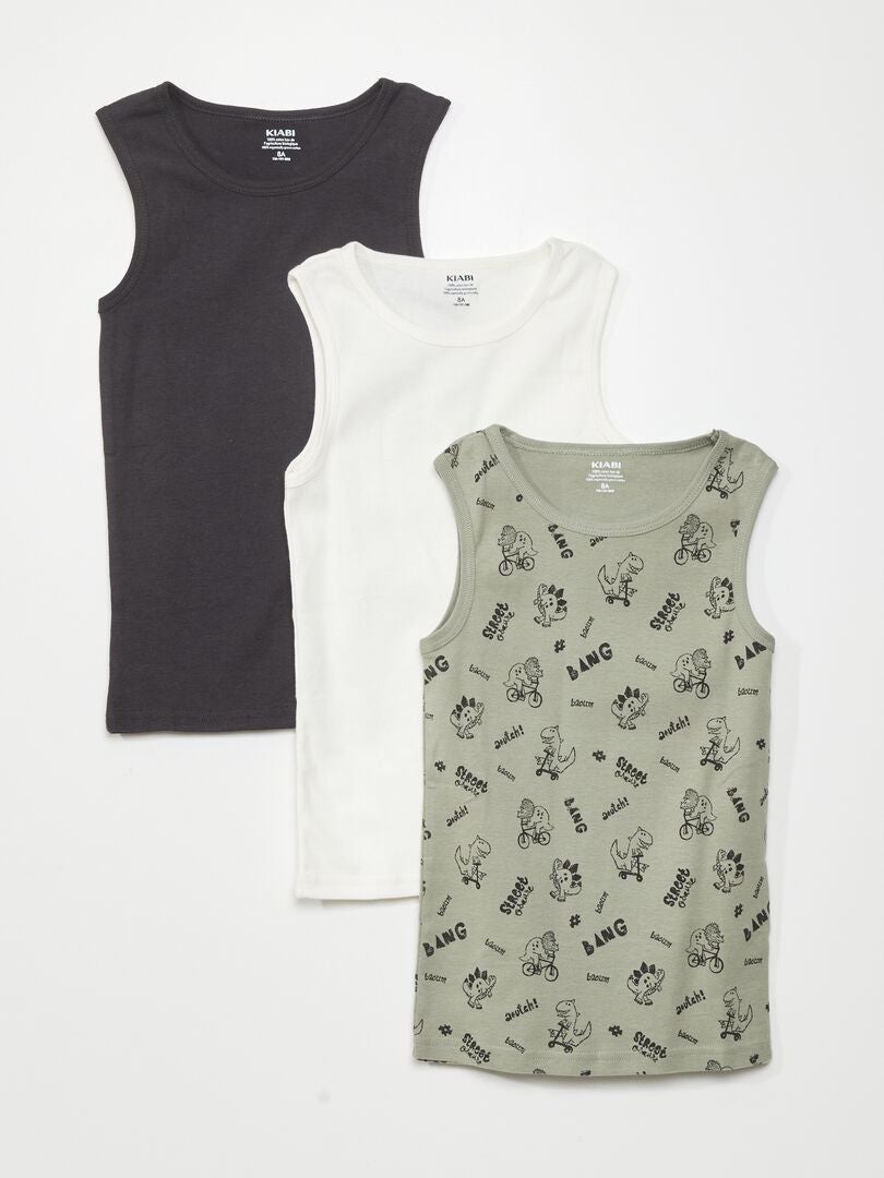 Set van 3 tanktops - GRIJS