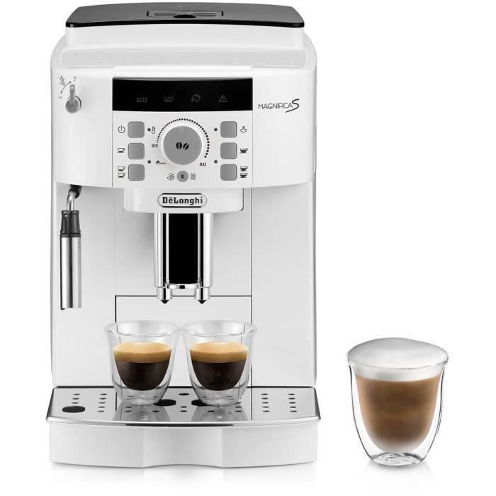 Macchina per caffè espresso De'Longhi Magnifica S con macinacaffè incorporato - ECAM22.110.W - 4 ricette - Bianca