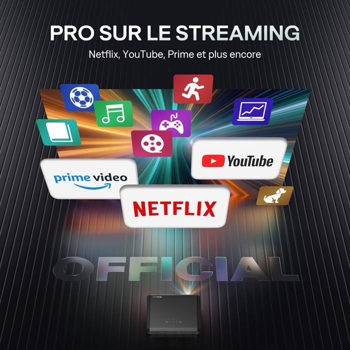 Projetor Eazze D1 Pro 4K - ZIG-ZAG TERRITORIES - Dolby Audio - 20W - Wi-Fi 5G - Compatível com PS5