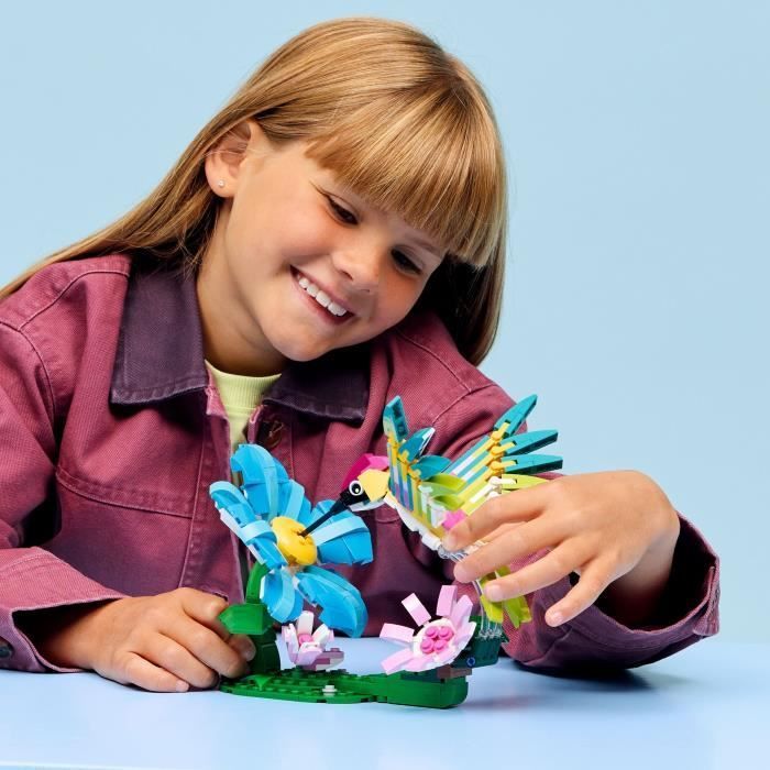 LEGO Creator 3 in 1 31384 Animali selvatici: Il colibrì colorato - Set di costruzioni per bambini dagli 8 anni in su