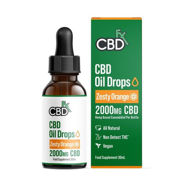 Gotas de aceite de CBD con sabor a naranja de CBDfx, 2000 mg de CBD | Salud | Superdrug