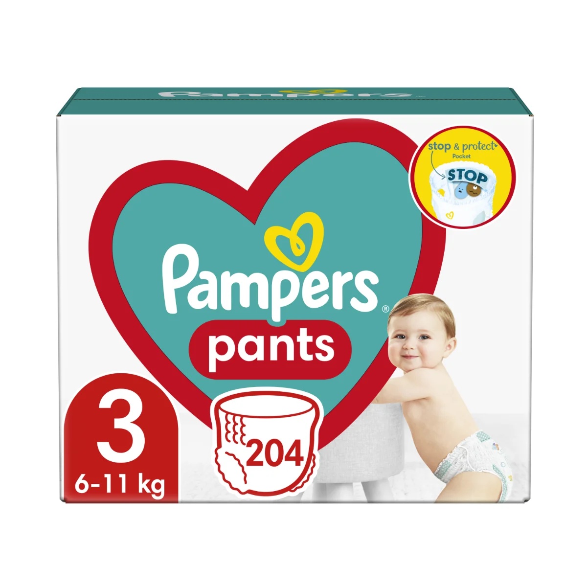 PAMPERS Pampers Windeln 3 x 204 Stück 6-11 kg