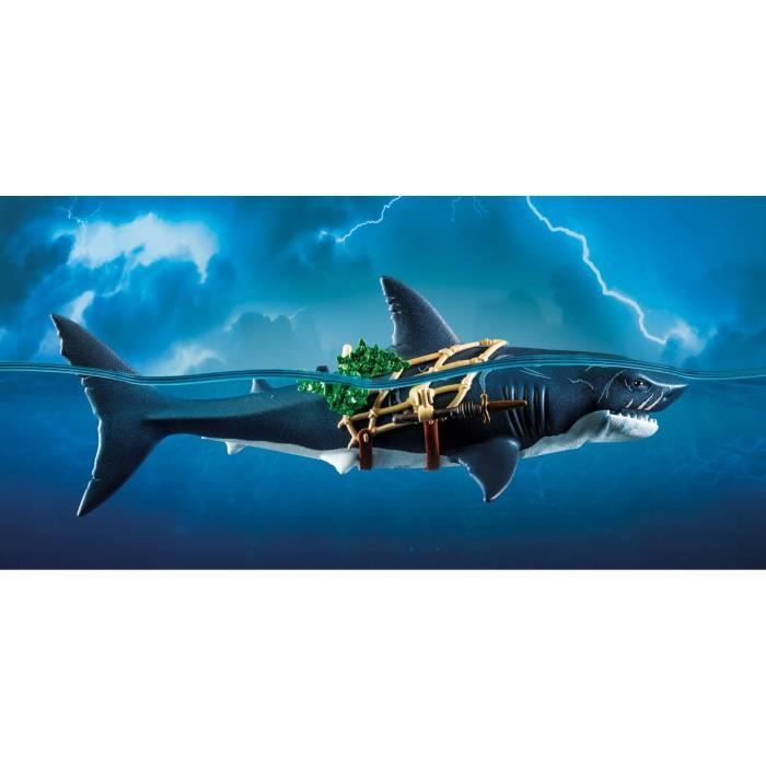 PLAYMOBIL 71793 Pirate and Shark with Articulated Jaw, Pirates, 21 Pieces, Ages 4+