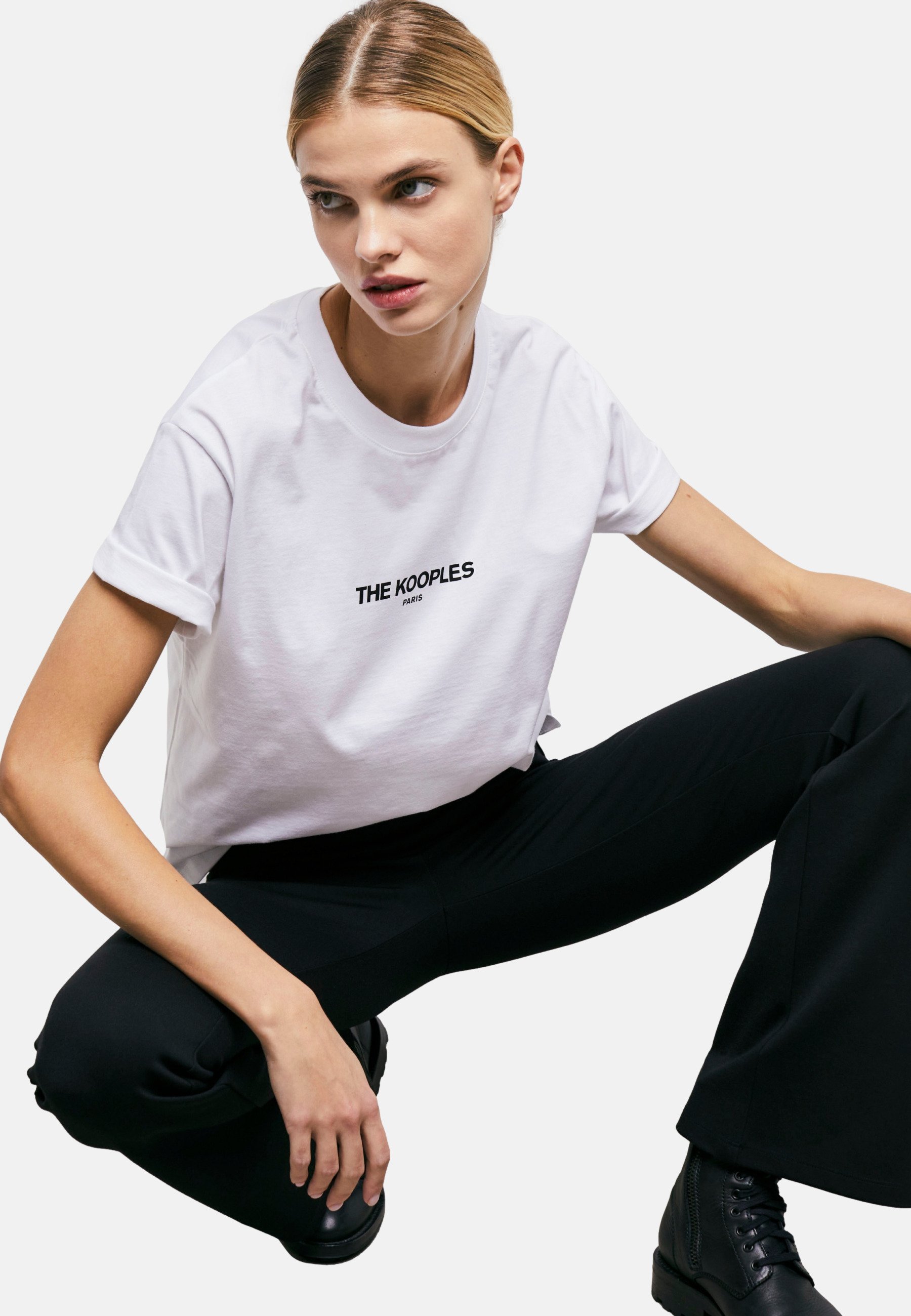 T-shirt a maniche corte The Kooples - stampata - bianca