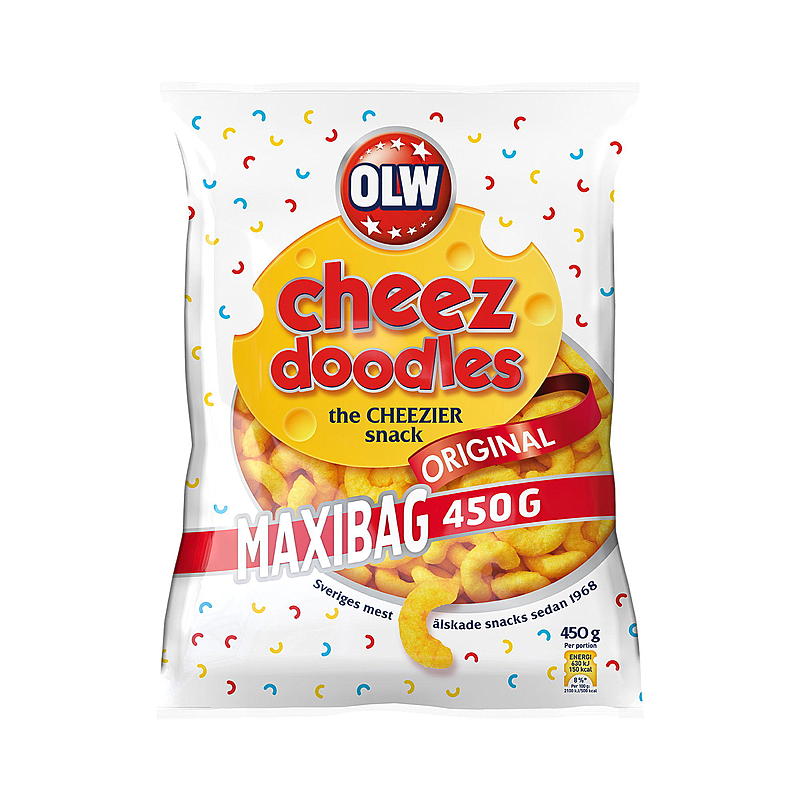 OLW Cheez doodles 450 g maxipåse OLW