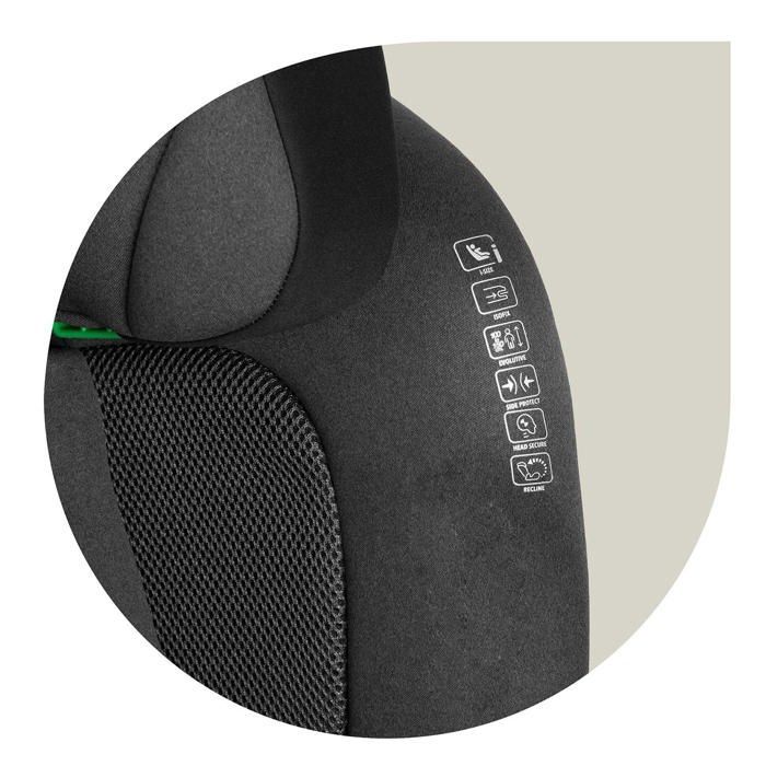 Silla de coche reclinable ISOFIX - JANSHOP - 15-36 kg - i-Size - Reposacabezas ajustable en 12 posiciones