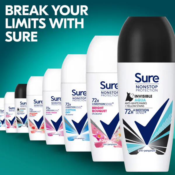 „Sure“ rutulinis dezodorantas „Nonstop Invis Aqua“, 50 ml