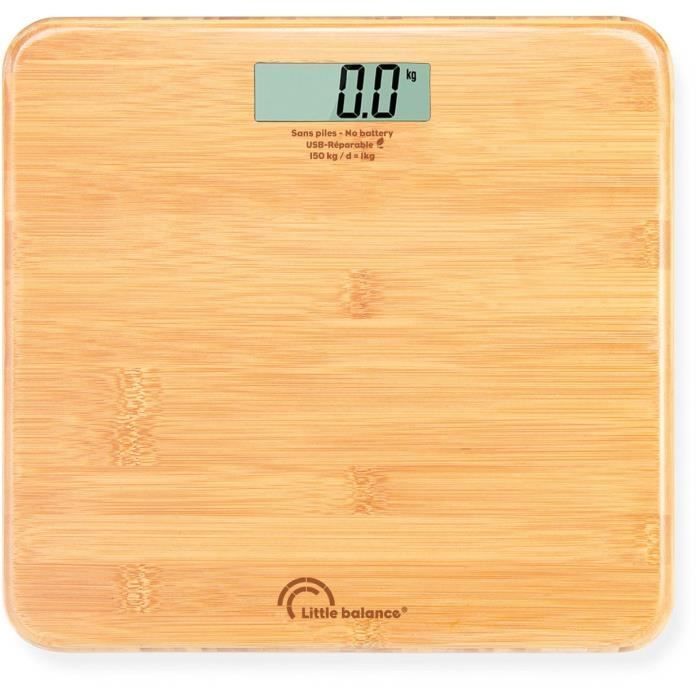 Balanza de baño - LITTLE BALANCE - 8745 - Reparable por USB - 150 kg / 100 g - My Bamboo