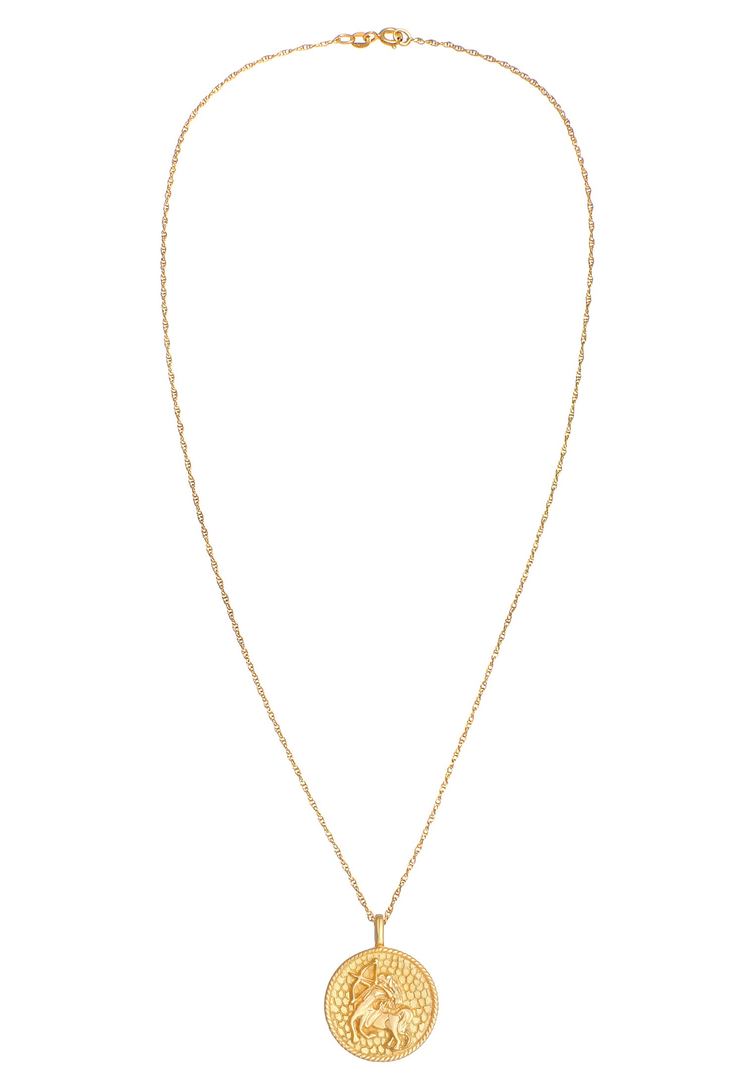 Elli Signe du zodiaque féminin Sagittaire Pièce de monnaie antique Tendance Astro en argent sterling 925