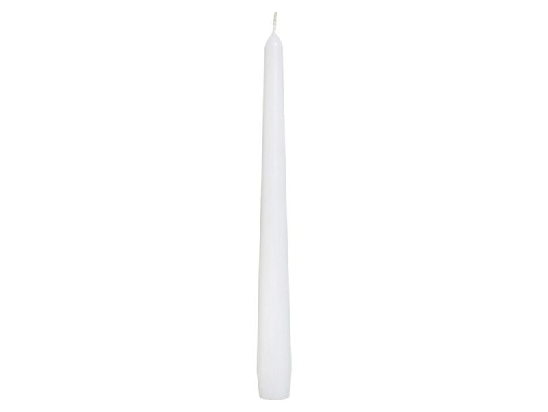 Świeca szpica 1 szt. 24,5 cm biała