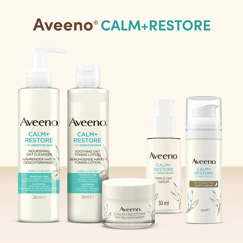 Aveeno Calm + Restore Gel de Limpeza Facial para Pele Sensível