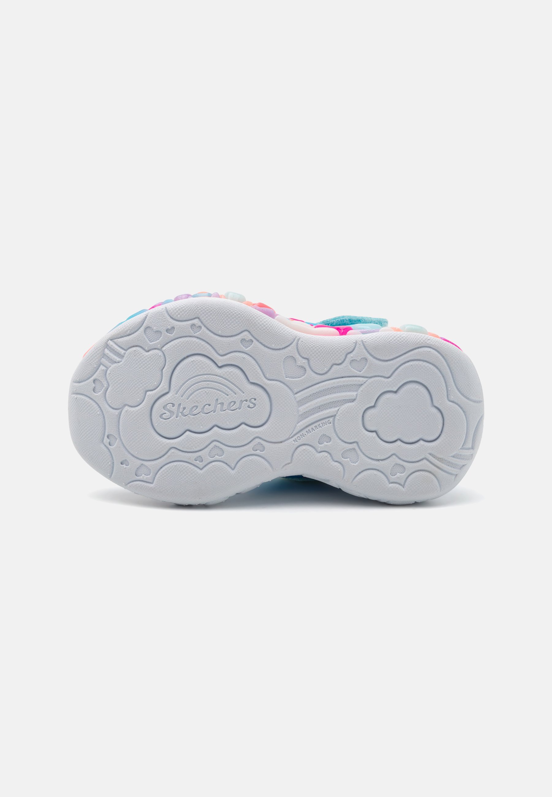Skechers ETERNAL HEART LIGHTS - Scarpe da ginnastica - azzurro glitterato/multicolore