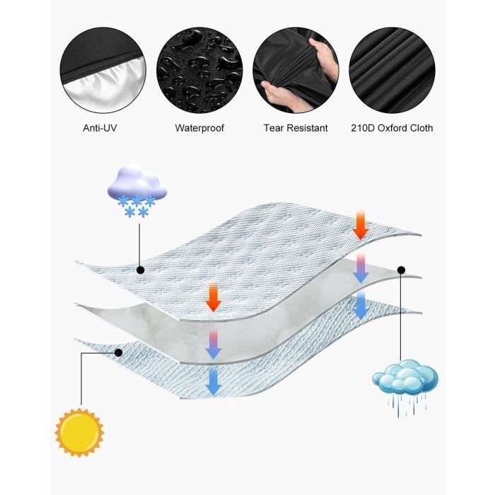 Lona de 2 piezas para tanque IBC de 1000 L, lona para recolección de agua de lluvia, lona para tanque de agua resistente a los rayos UV y al polvo, tapa con etiqueta.