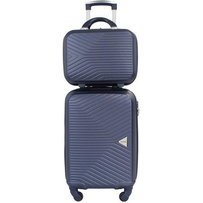 Maleta de cabina y neceser de 4 ruedas Alistair Iron Collection - ABS ultrarresistente - Azul