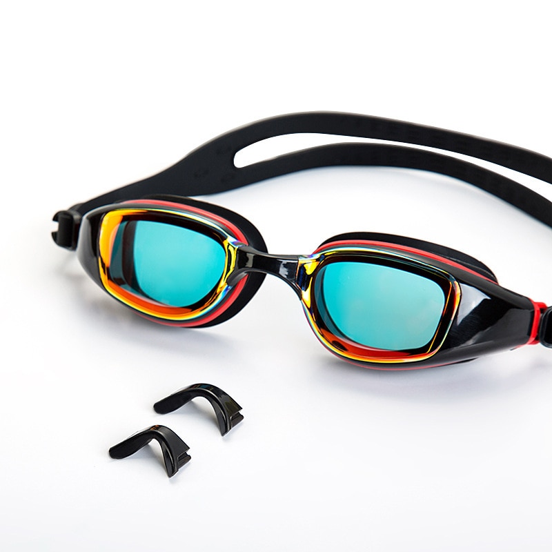 Professional Swim Goggles  Silicone Prescription Anti Fog Electroplate Waterproof Men Women Diopter Sports Eyewear