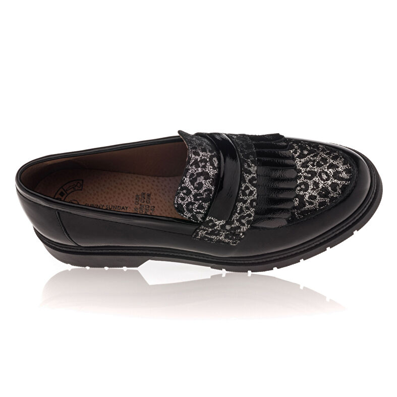 Svarta loafers/båtskor för kvinnor