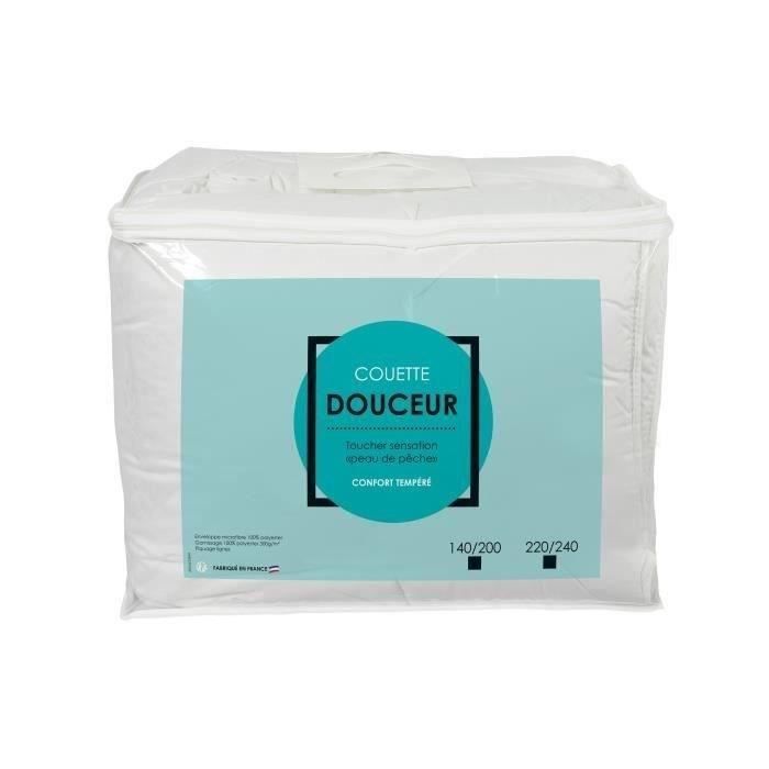 Edredón - 220 x 240 cm - Peso medio - 100 % poliéster - Tamaño doble - Blanco