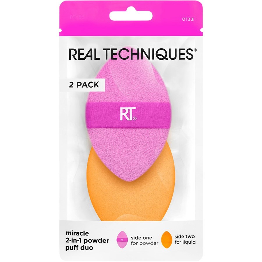 Real Techniques Makeup Sponge Miracle 2-u-1 Powder Puff Duo 2er-Pack - 2 Shummer
