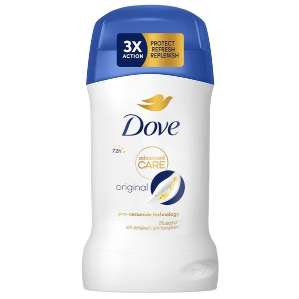 „Dove Original 72 h“ antiperspirantinis dezodorantas-stiklinis pieštukas, 50 ml