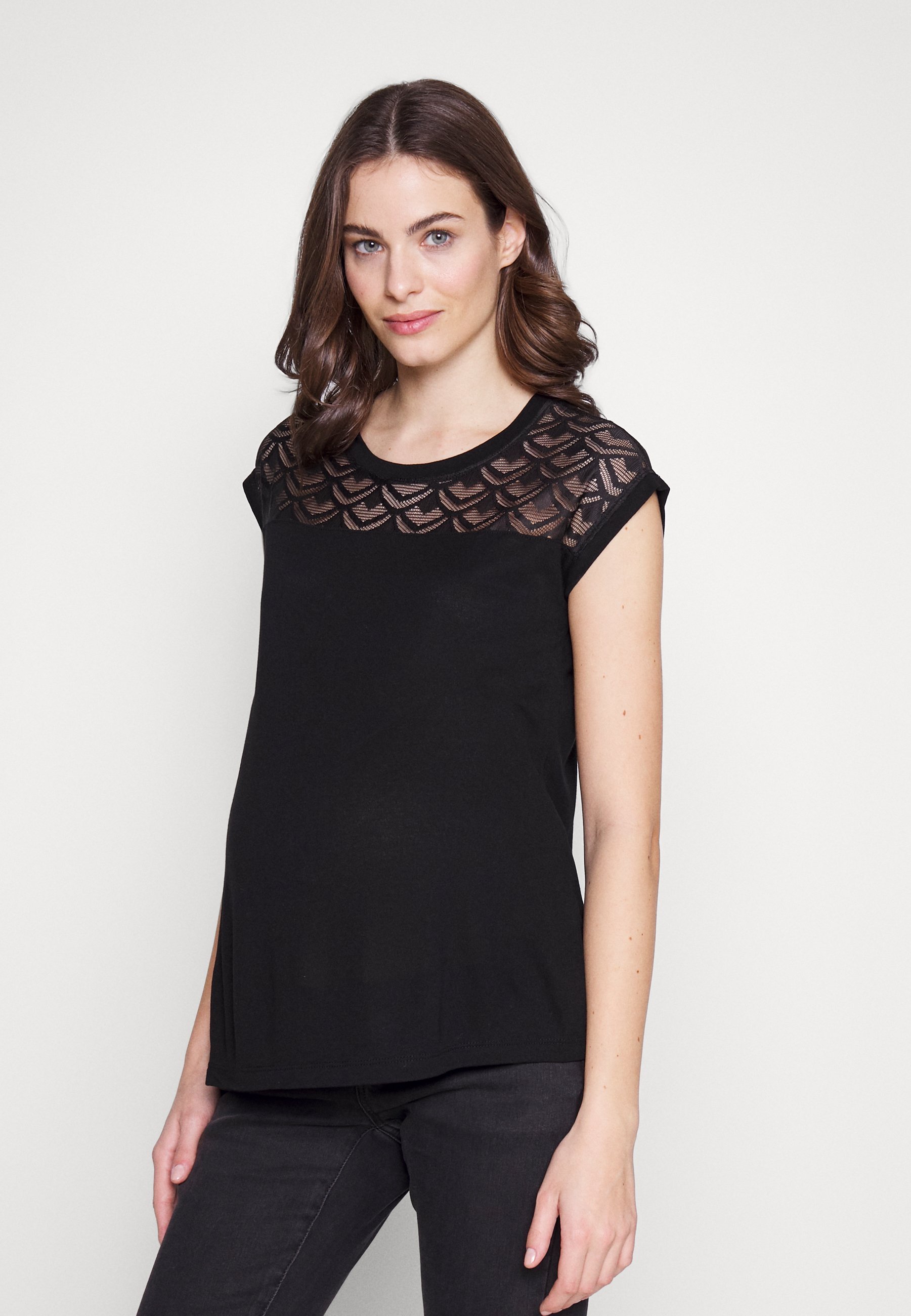 ONLY MATERNITY OLMNICOLE LIFE MIX - Top - zwart