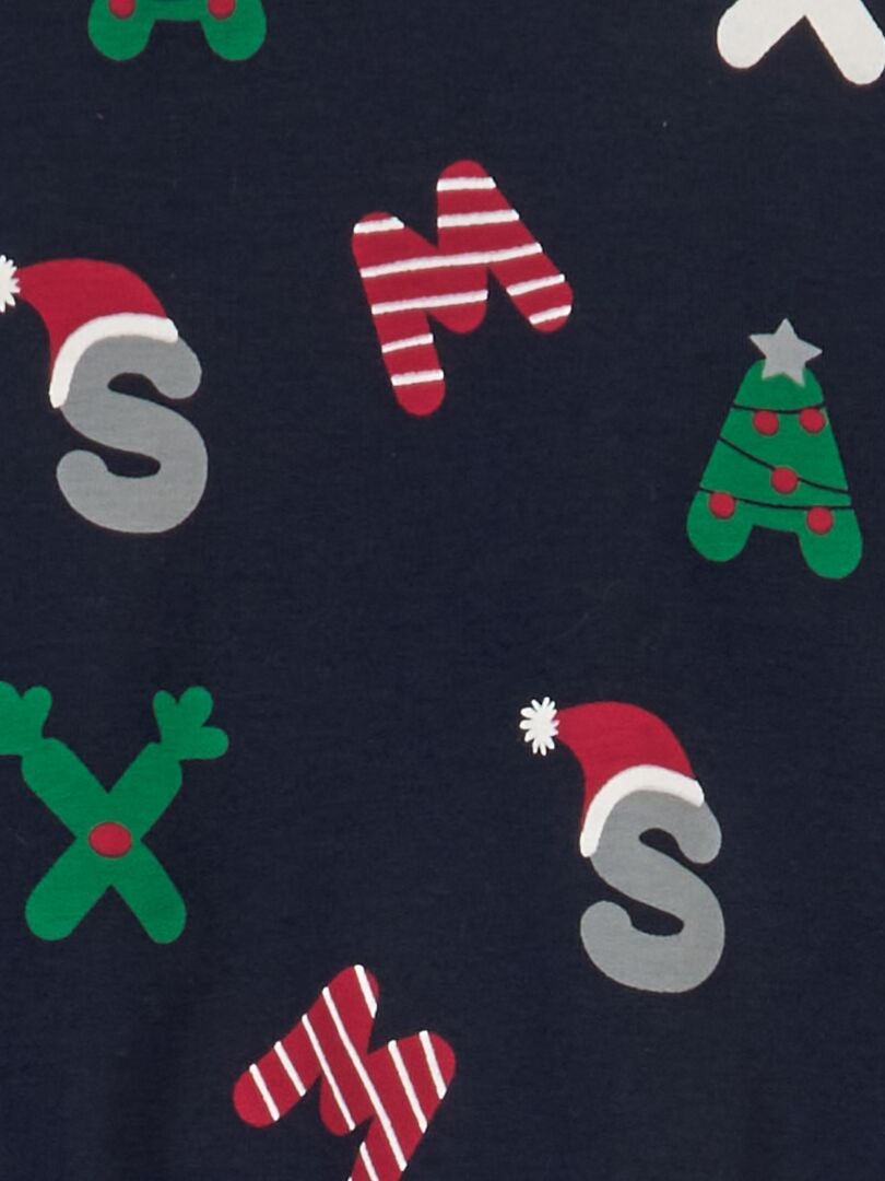 Sudadera con estampado navideño - AZUL
