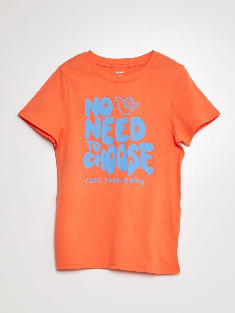 Pijama corto + camiseta - 2 piezas - NARANJA