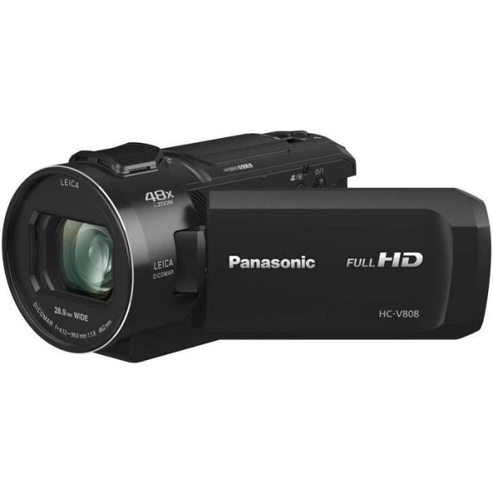 Videocámara PANASONIC HC-V808 - Excelente calidad de imagen - Lente Leica Dicomar - Estabilizador OIS híbrido