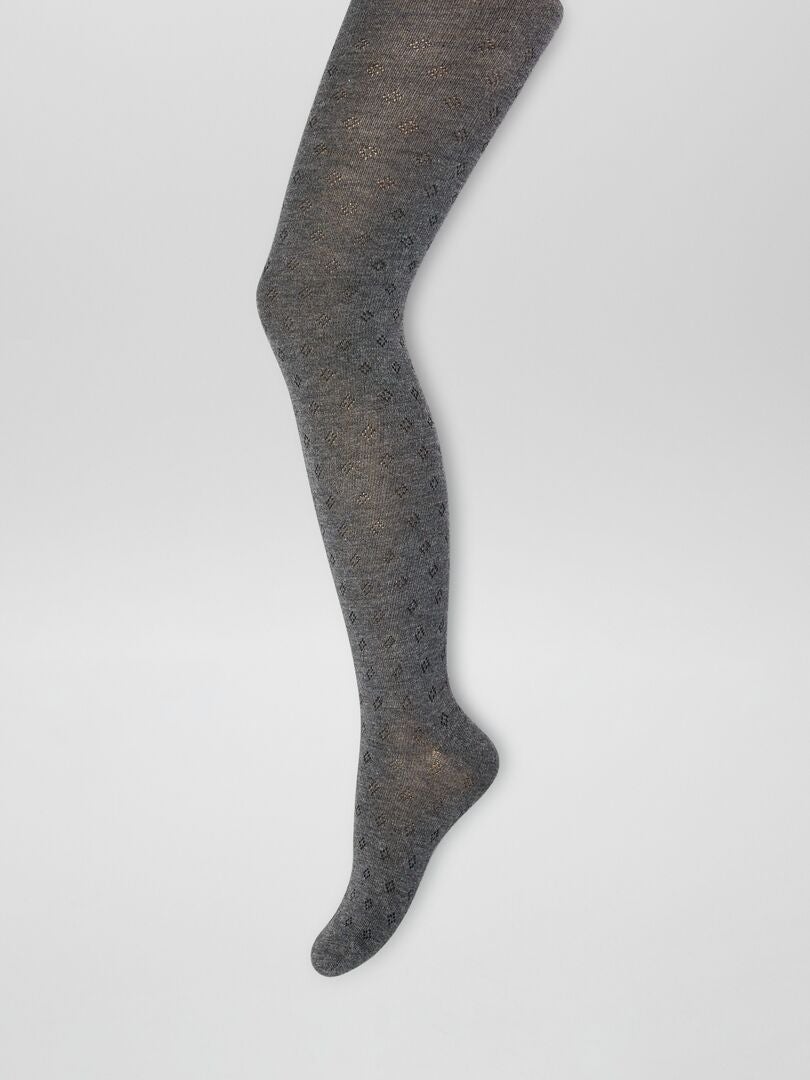 Conjunto de 2 medias de punto calado - GRIS