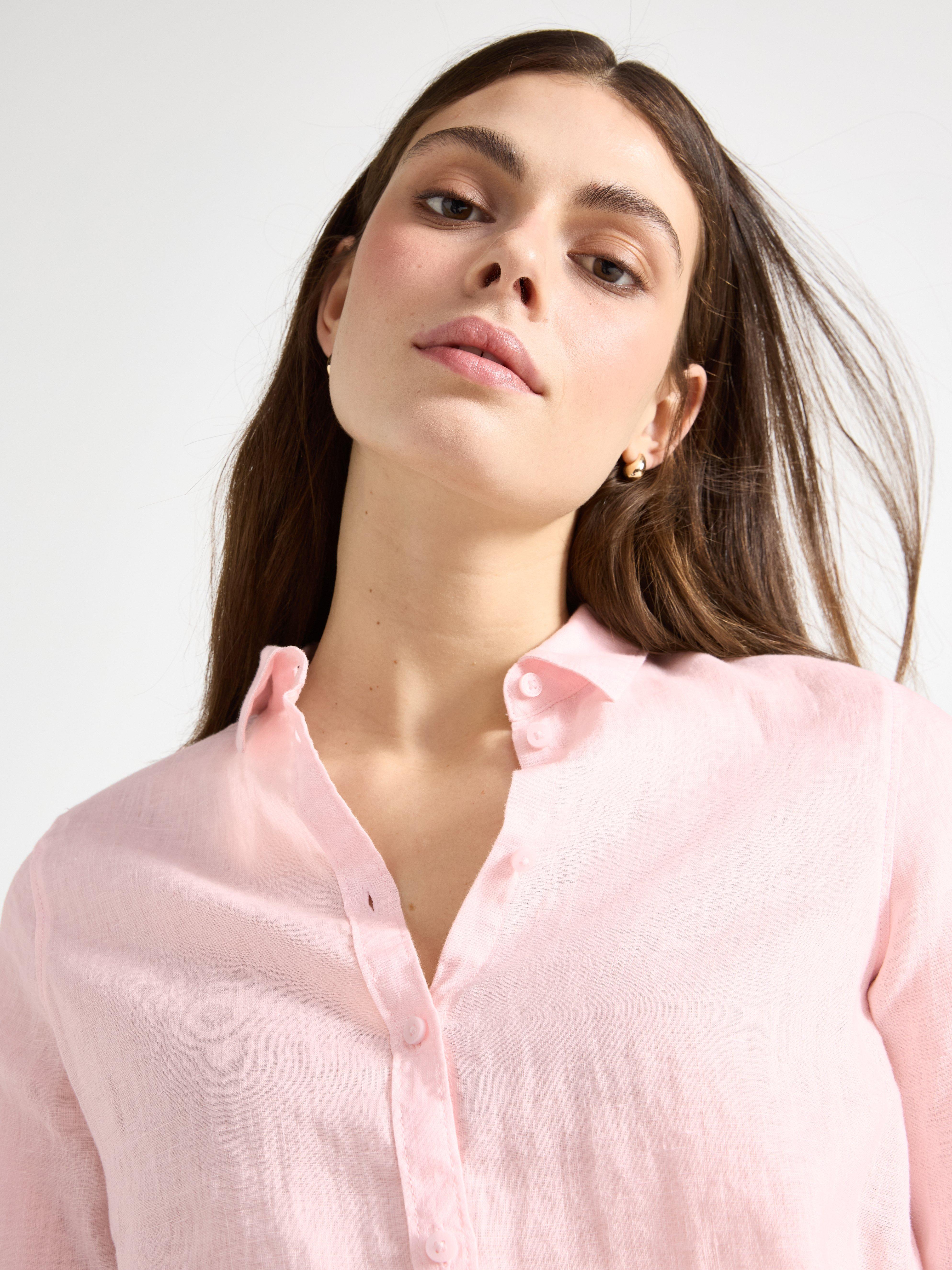 Linneskjorta Light Pink