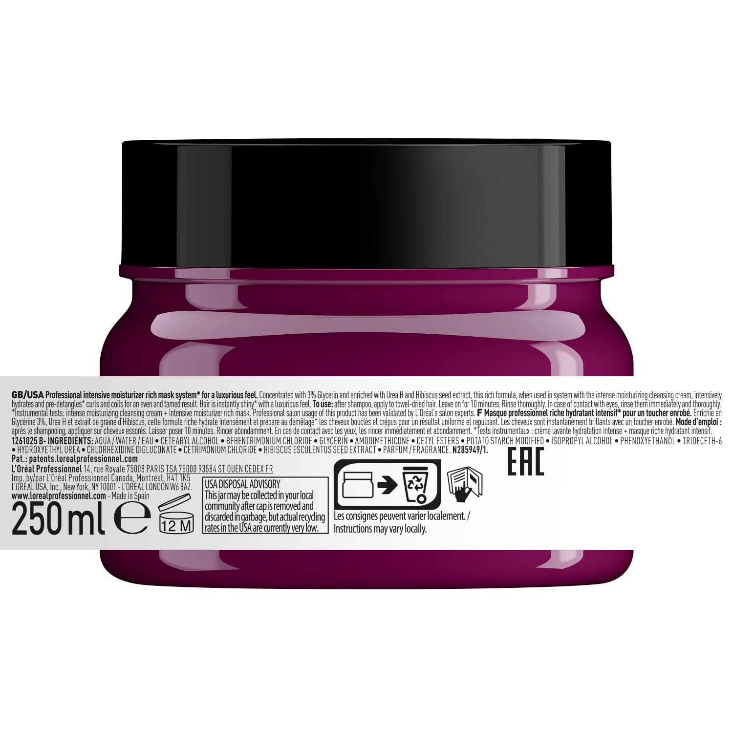 L'Oréal Professionnel Hair Mask Curl Expression Intensive Moisturizer Mask Rich - 250 ml