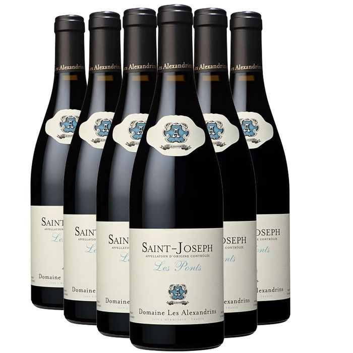 Domaine Les Alexandrins Saint-Joseph Les Ponts 2022 - Rode wijn uit de Rhônevallei (6x75cl).