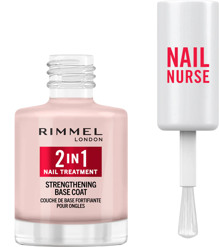 Base para unhas 2 em 1 Rimmel Nail Nurse com efeito fortalecedor