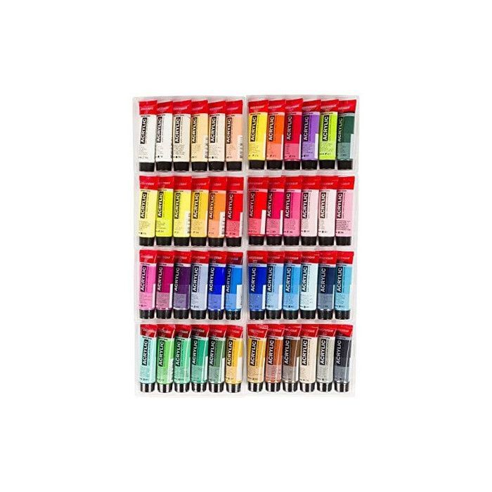 Pinturas acrílicas - Talens - ÁMSTERDAM - 48 unidades - 20 ml - Resistente al agua