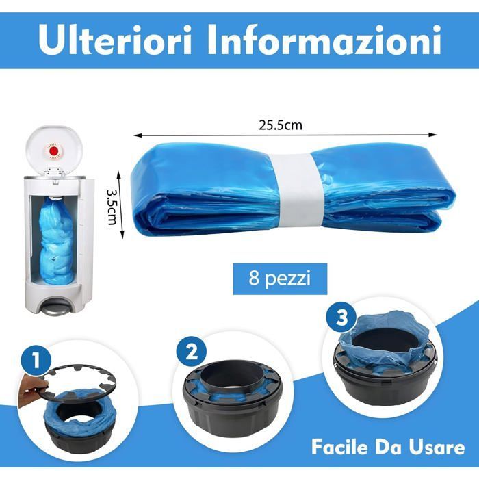 Confezione da 8 ricariche inodori per distributori automatici di cibo compatibili con Tommee Tippee, Foppapedretti, Twist & Click.