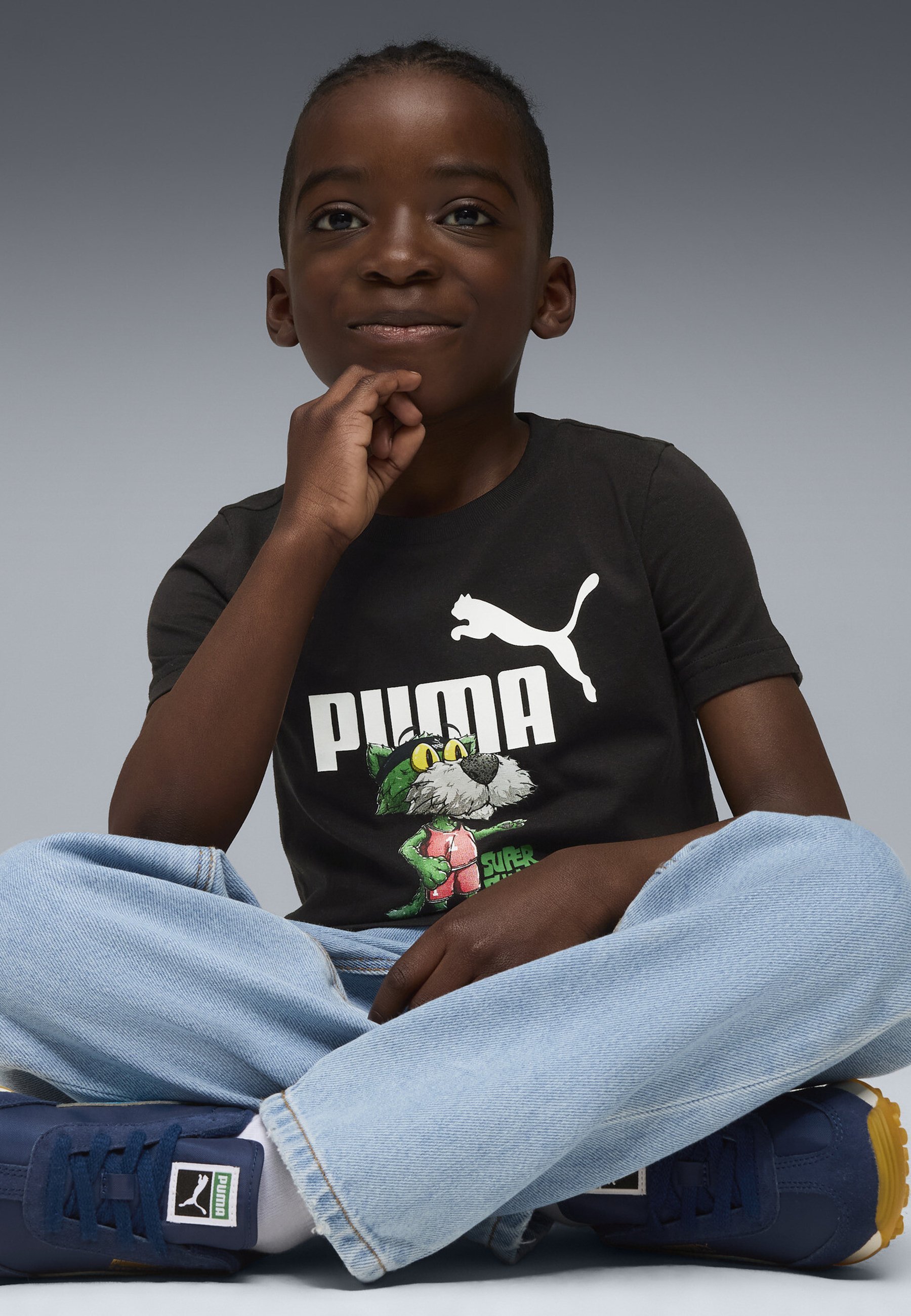Puma SUPER GRAPHIC T-shirt - T-shirt met print - zwart