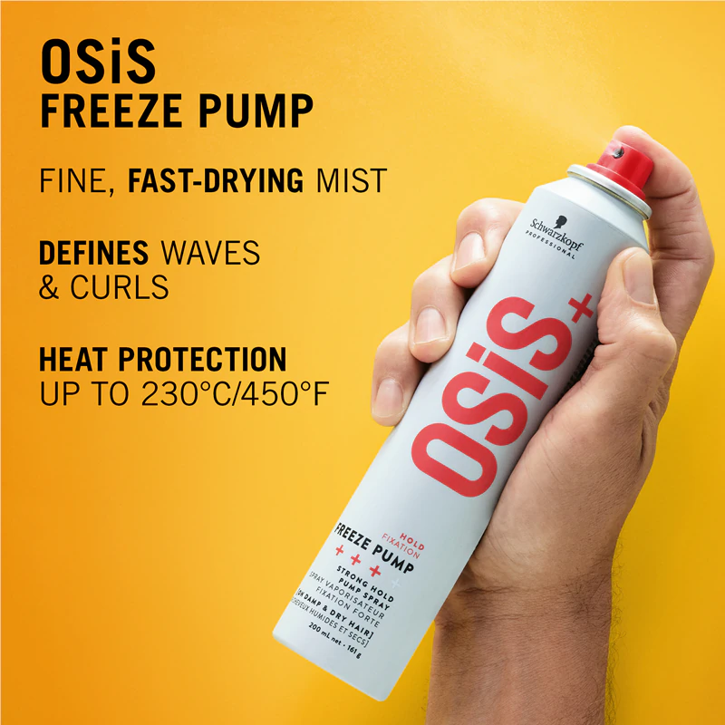 Spray de cabelo Schwarzkopf Professional Osis+ Freeze Pump de fixação forte