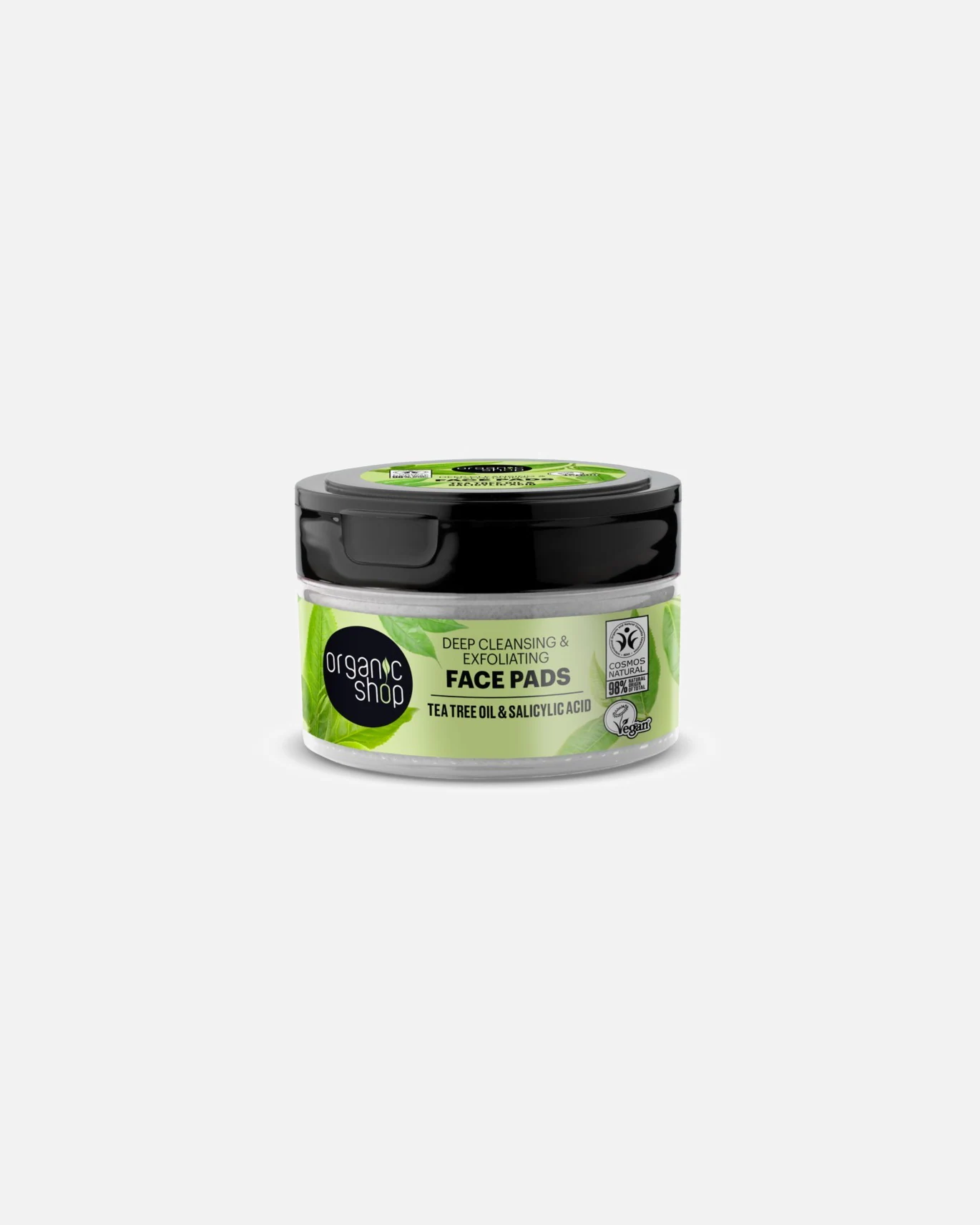 Organic Shop Disques nettoyants en profondeur pour le visage au tea tree 20 disques