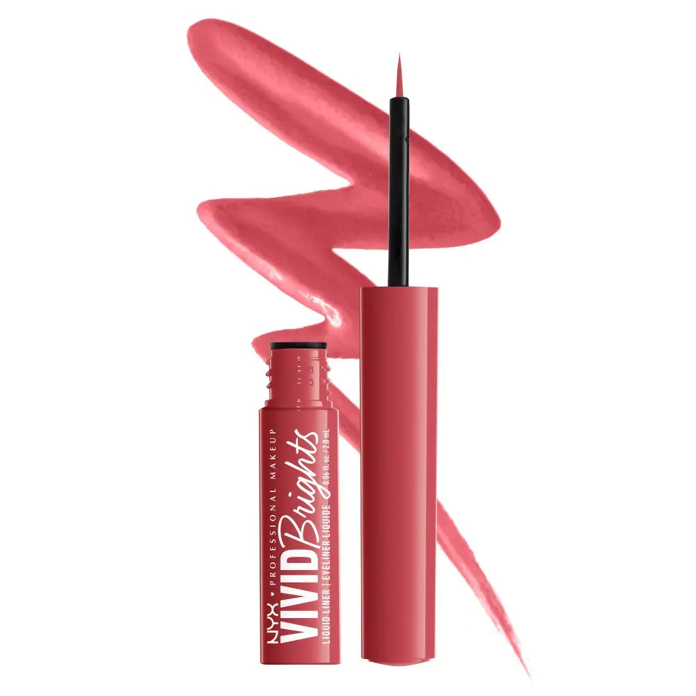 NYX Vivid Brights Eyeliner On Red