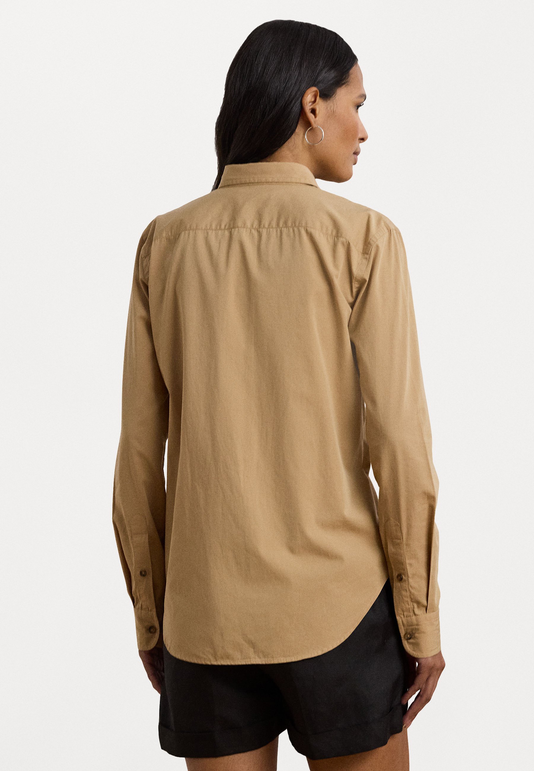 Lauren Ralph Lauren Petite RELAXED FIT FEATHERWEIGHT COTTON SHIRT - Blouse met knoopsluiting - beige