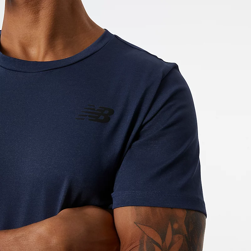 Herren-T-Shirt Heathertech - NATUR-INDIGO-MELIERT