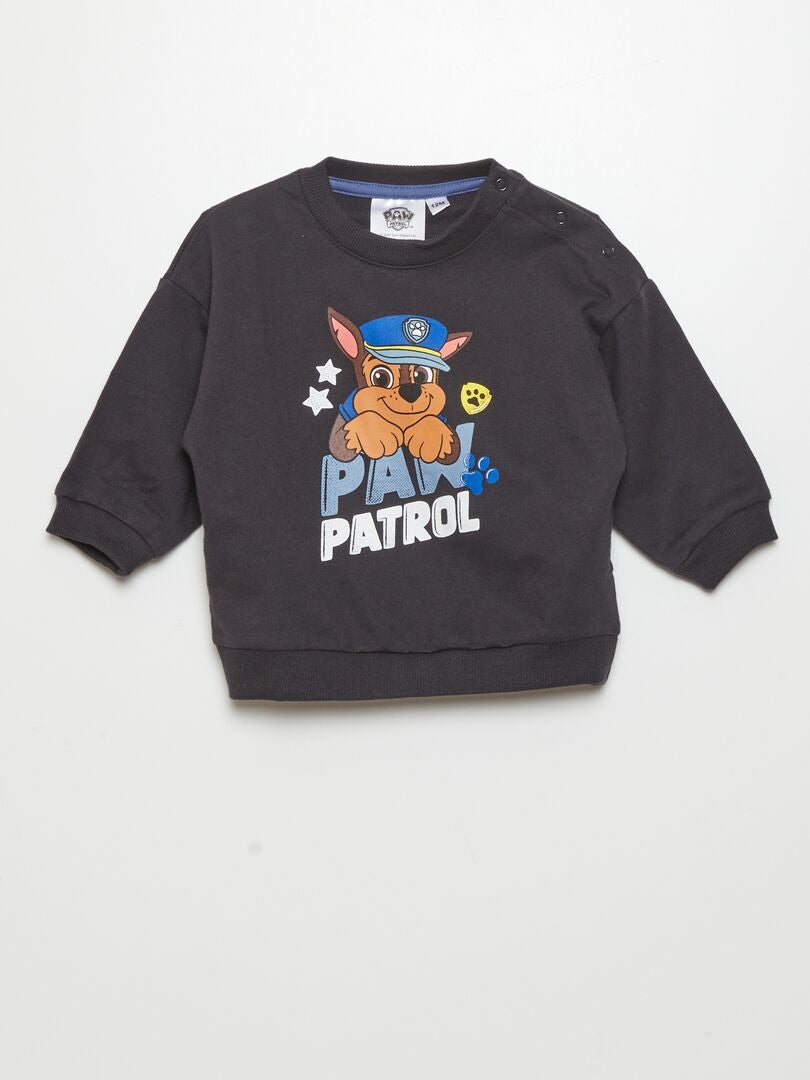 Moletom leve de lã polar 'Patrulha Canina' - PRETO