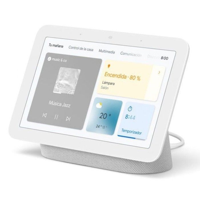 Spraakassistent - GOOGLE - Nest Hub 2e generatie - Touchscreen - Krijtkleur - Elegant ontwerp