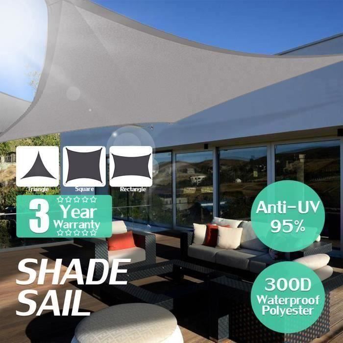Vela de sombra - L0144B - Rectangular - Gris - 2,5 x 3 m