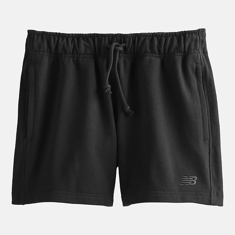 5-Zoll-Sportshorts aus Frottee für Herren – SCHWARZ