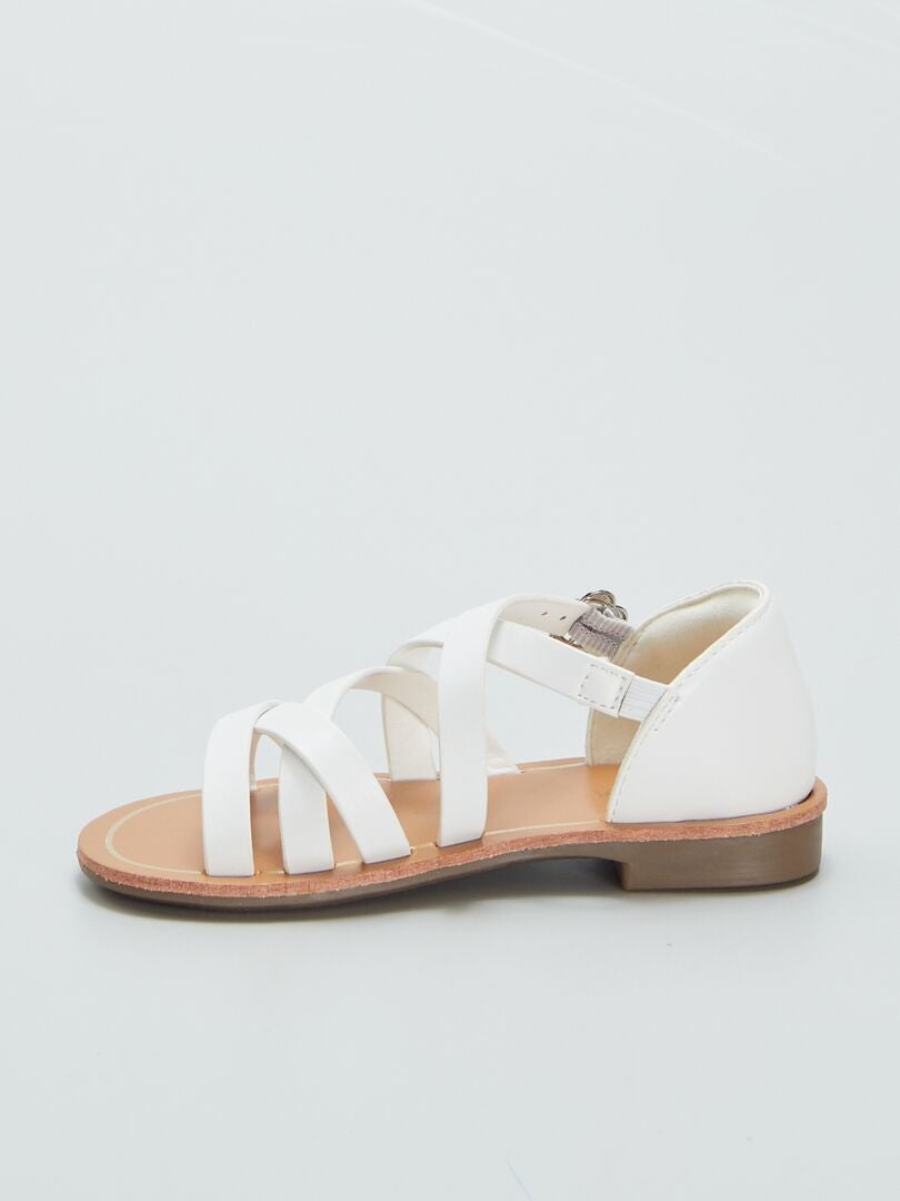Sandalias con tiras - BLANCAS