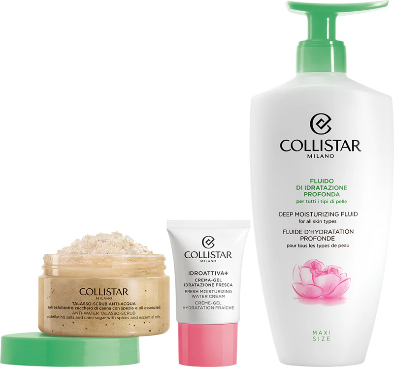 Conjunto de presente Collistar Deep Moisturizing Fluid, um conjunto nutritivo e hidratante para presente.
