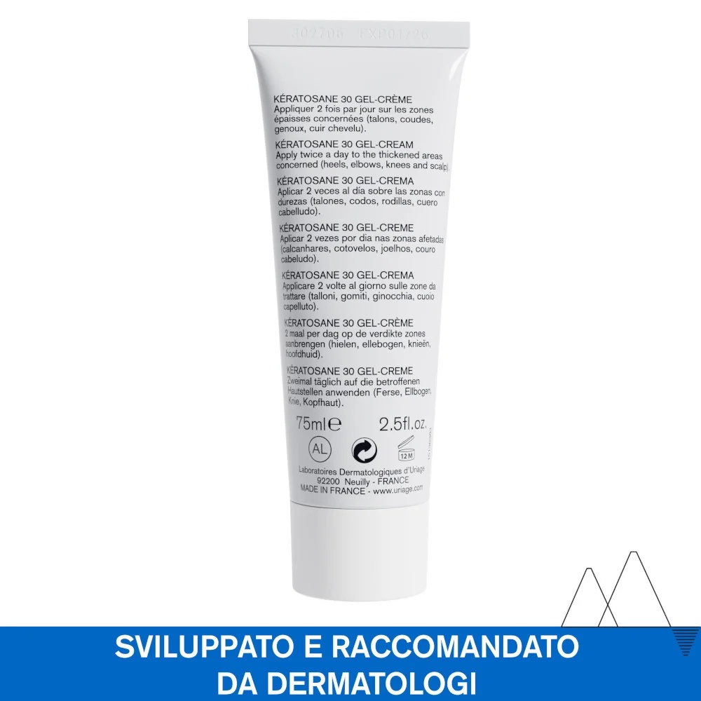URIAGE Uriage Kèratosane 30 Keratolytische gelcrème 75 ml Keratolytisch effect