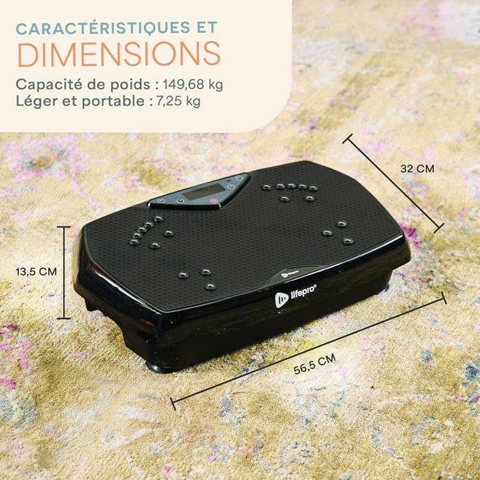 Vibration platform - HOLISANE - Hexaplate - 9 programs - 120 levels - Acupressure surface