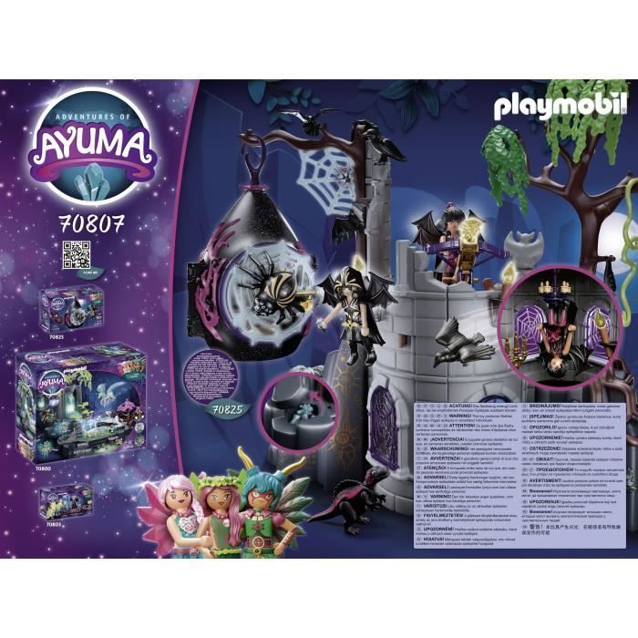 PLAYMOBIL - 70807 - AYUMA - Bat Fairies Ruin - With 2 figures, 2 animals and many accessories