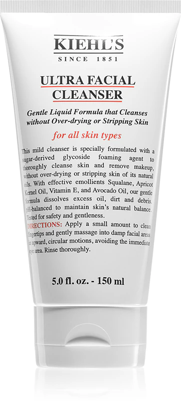 Jemný čisticí gel Kiehl's Ultra Facial Cleanser pro všechny typy pleti.